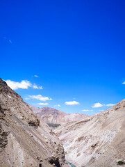 Beautiful sand landscape with sky and clouds