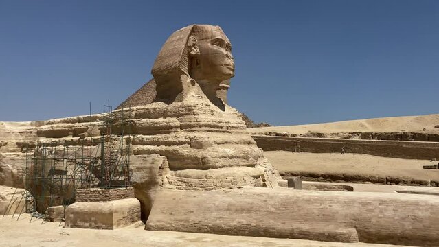 Egypt sphinx video panorama