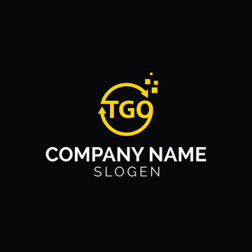 TGO initial logo template vector.