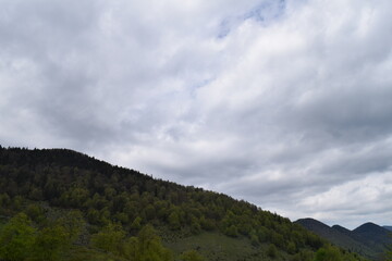clouds over the mountains