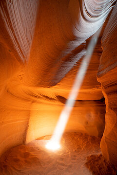 Sunbeam Into The Rock Cave