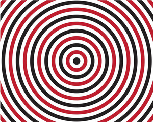 black with Red spiral optical illusion background vector illustration