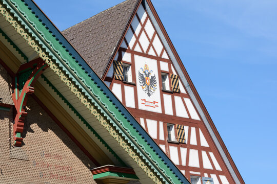  Gibeldetails, Schindel und Fachwerk, 17.Jahrhunder, Allg&auml;u