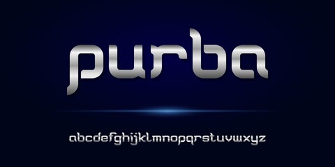 Simple elegant modern alphabet with urban style template