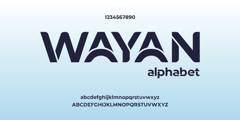Wayan, modern creative alphabet with urban style template © Hogie