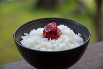 御飯と梅干し