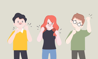 Business people teamwork office character. Colleague working together concept.