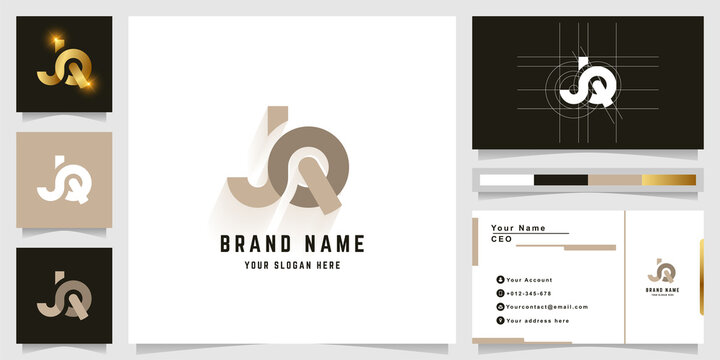 Letter JQ or JSQ monogram logo