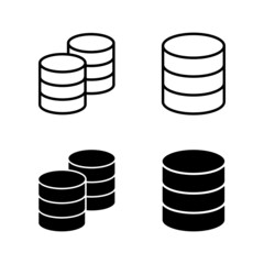 Database icons vector. database sign and symbol
