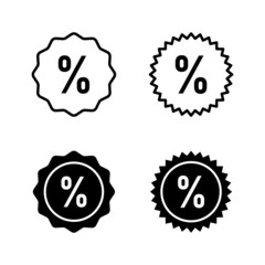 Discount icons vector. Discount tag sign and symbol