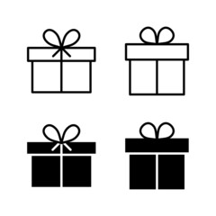 Gift icons vector. gift sign and symbol. birthday gift