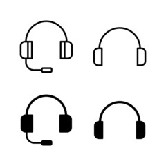 Headphone icons vector. Headvector sign and symbol