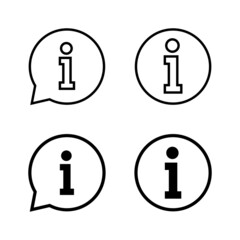 Info sign icons vector. about us sign and symbol. Faq icon