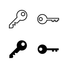 Key icons vector. Key sign and symbol.