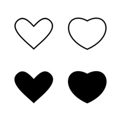 Love icons vector. Heart sign and symbol. Like icon vector.