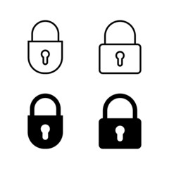 Lock icons vector. Padlock sign and symbol. Encryption icon. Security symbol