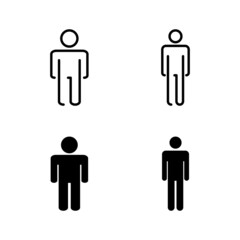 Man icons vector. male sign and symbol. human symbol