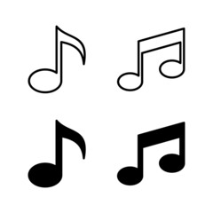 Music icons vector. note music sign and symbol