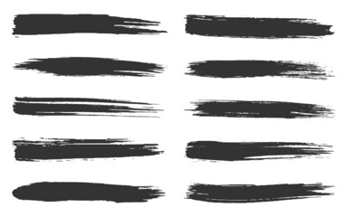 Ink paintbrush grunge stroke black stroke stamp set. Dab paint dirty ripped shape brush silhouette backdrop text print fabric ad sign business card. Pattern dry cup marker texture caligraphy isolated