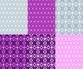 Seamless classic pattern set vector illustration, Seamless patterns for background