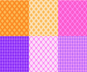 Seamless classic pattern set vector illustration, Seamless patterns for background