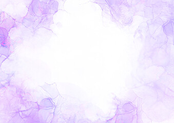 淡い紫の滲んたアルコールインク背景素材