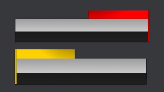Pack of colorful metallic stylish shiny lower third in 4K 60 fps. Pack of Lower third in 4K 60fps.
