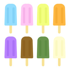 アイスキャンディーのイラストセット