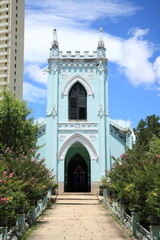 マカオMacauの風景（ラザロ地区にある聖ミカエル教会）