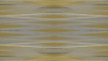 Abstract golden textured kaleidoscope background image.