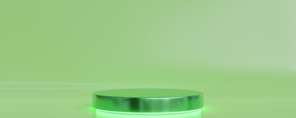 3d render of the circular platform for placing the product