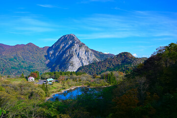 明星山　高浪の池　眺め　眺望　ヒスイ峡　山並み　白馬山麓県立自然公園　白馬山麓国民休養地　絶景　糸魚川市