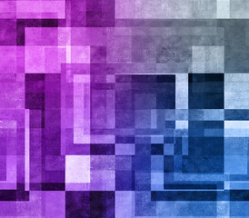 Abstract glitch art block shape background image.