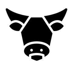 cow glyph icon