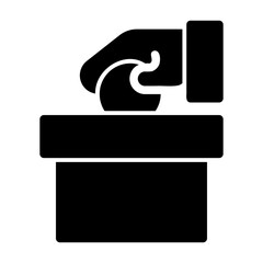 Obraz premium donate glyph icon