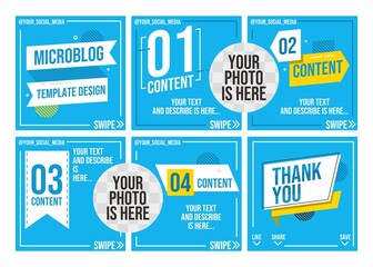 Creative microblog design idea. Easy to edit with vector file. Can use for your creative content. Especially for social media content.