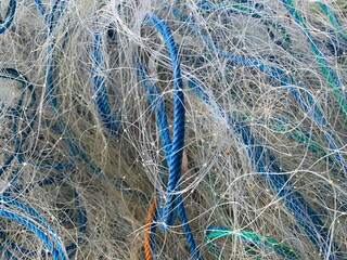 fishing net on the beach