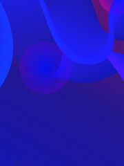 Abstract background using blue wave pattern with 3d effect and dark blue gradient background, portrait size.