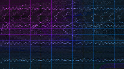 Abstract glitch art grid background image.