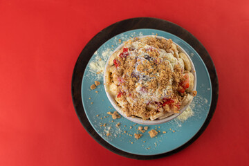 Dessert - Acai in the bowl with fruit and powdered milk
