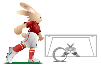 うさぎ　サッカー選手 © masato.w