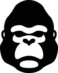 Simple Symbol of Gorilla Head