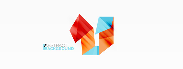 Obraz premium Creative geometric wallpaper. Abstract ribbon style line composition. Techno business template for wallpaper, banner, background or landing