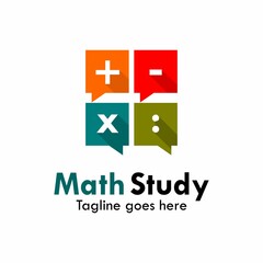 Math study logo template illustration