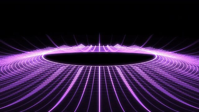 3D Radar Scan Purple X80 Degrees VJ Loop 03 Animation Background 