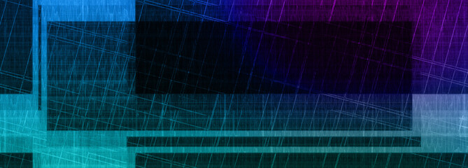Abstract glitch art block pattern background image.