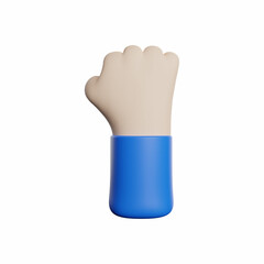 3D rendering Illustration Hand Gesture