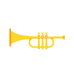 Trumpet vector. Trumpet on white background.