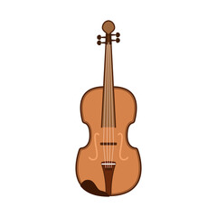 Fototapeta premium Violin vector. Violin on white background.
