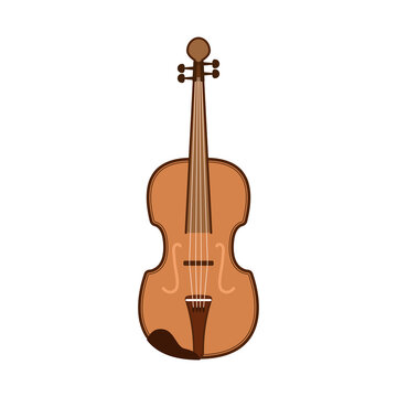 Violin vector. Violin on white background.